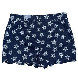 Crown & Ivy NWT Size 10 Scalloped Star Shorts‎ Women’s Casual Summer Shorts